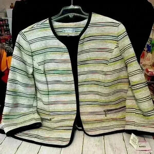 Kasper Women's Open-Front Print‎ Lined Blazer BEAUTIFUL